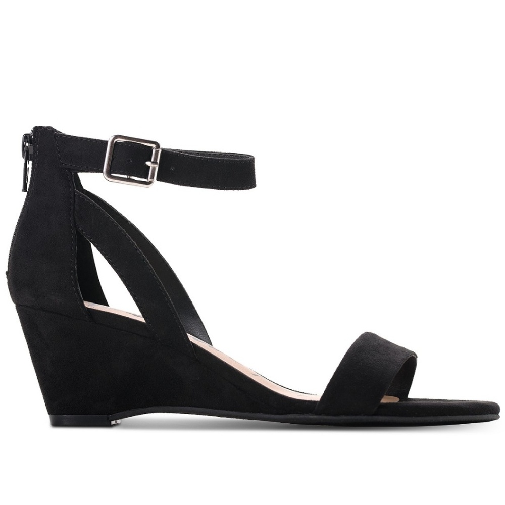 ONE LEFT!!! Black Wedge Sandals - American Rag - Picture 2 of 4